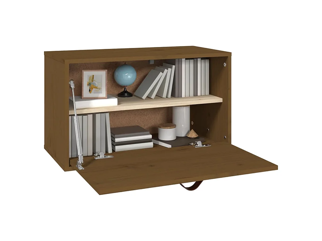Wandschrank Honigbraun 60x30x35 cm Massivholz Kiefer