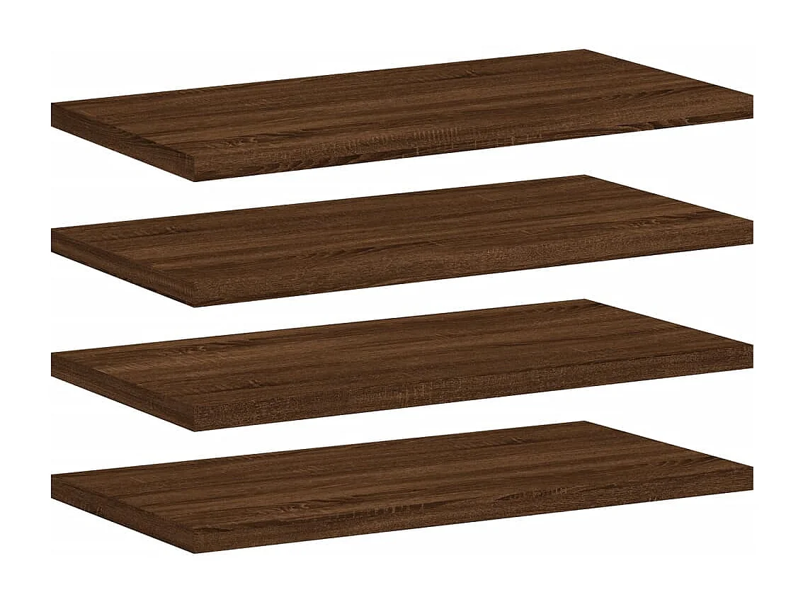 Étagères murales 4 pcs chêne marron 40x20x1,5cm bois ingénierie
