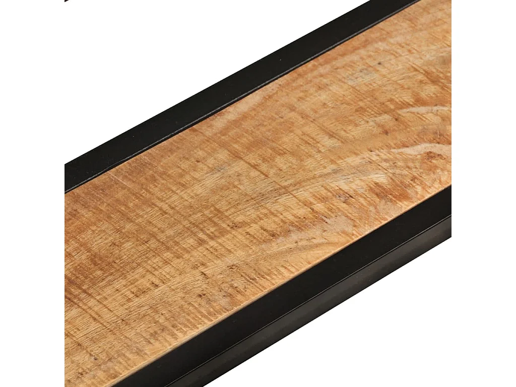 Wandschappen 2 st 110x17x17 cm massief mangohout en ijzer