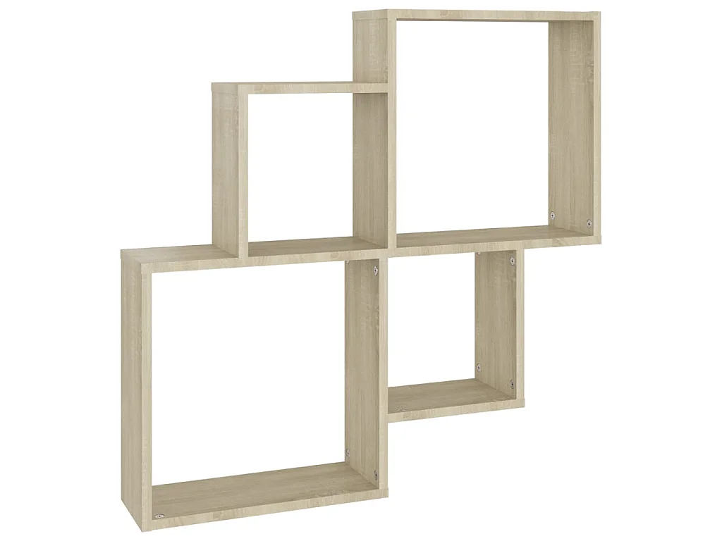 Étagère murale cube Chêne sonoma 80x15x78,5cm Bois d’ingénierie