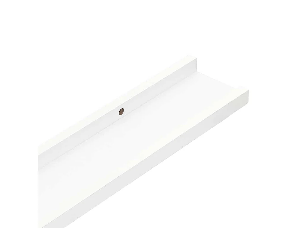 Étagères à rebord pour cadre photo 2 pcs Blanc 80x9x3 cm MDF