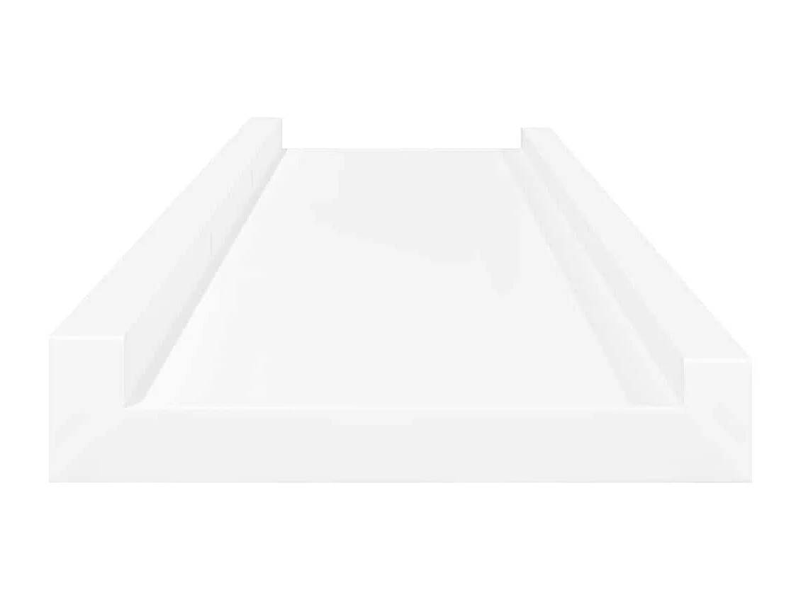 Fotoplanken 2 st 80x9x3 cm MDF wit