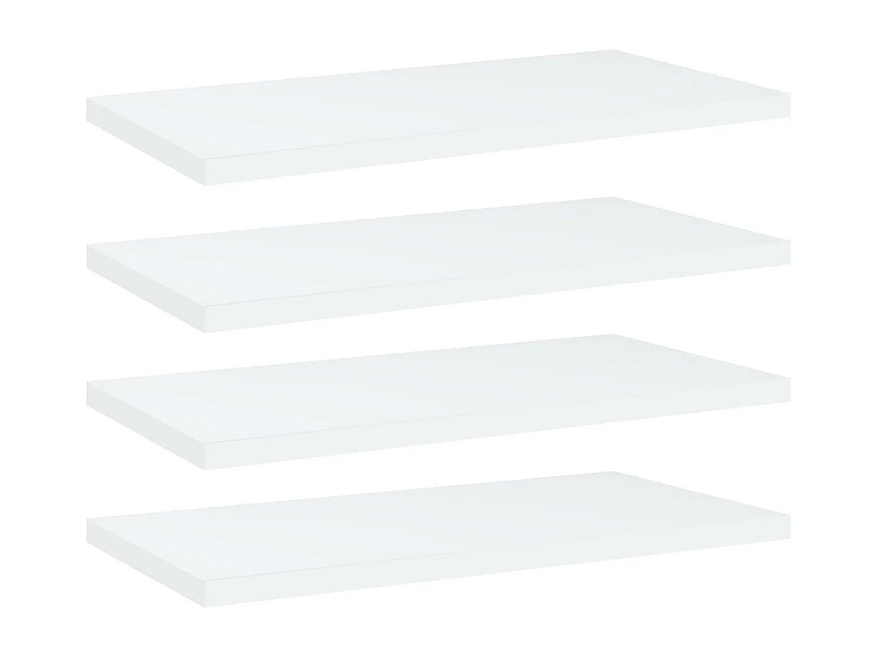 Panneaux de bibliothèque 4 pcs blanc bois d’ingénierie