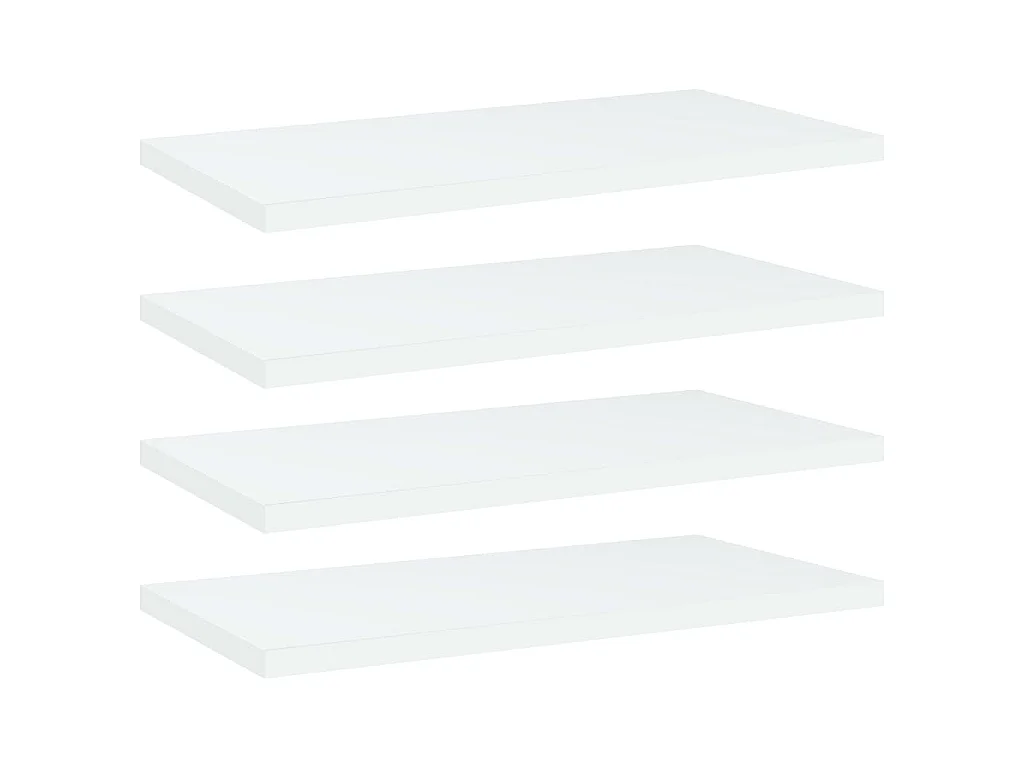 Panneaux de bibliothèque 4 pcs blanc bois d’ingénierie
