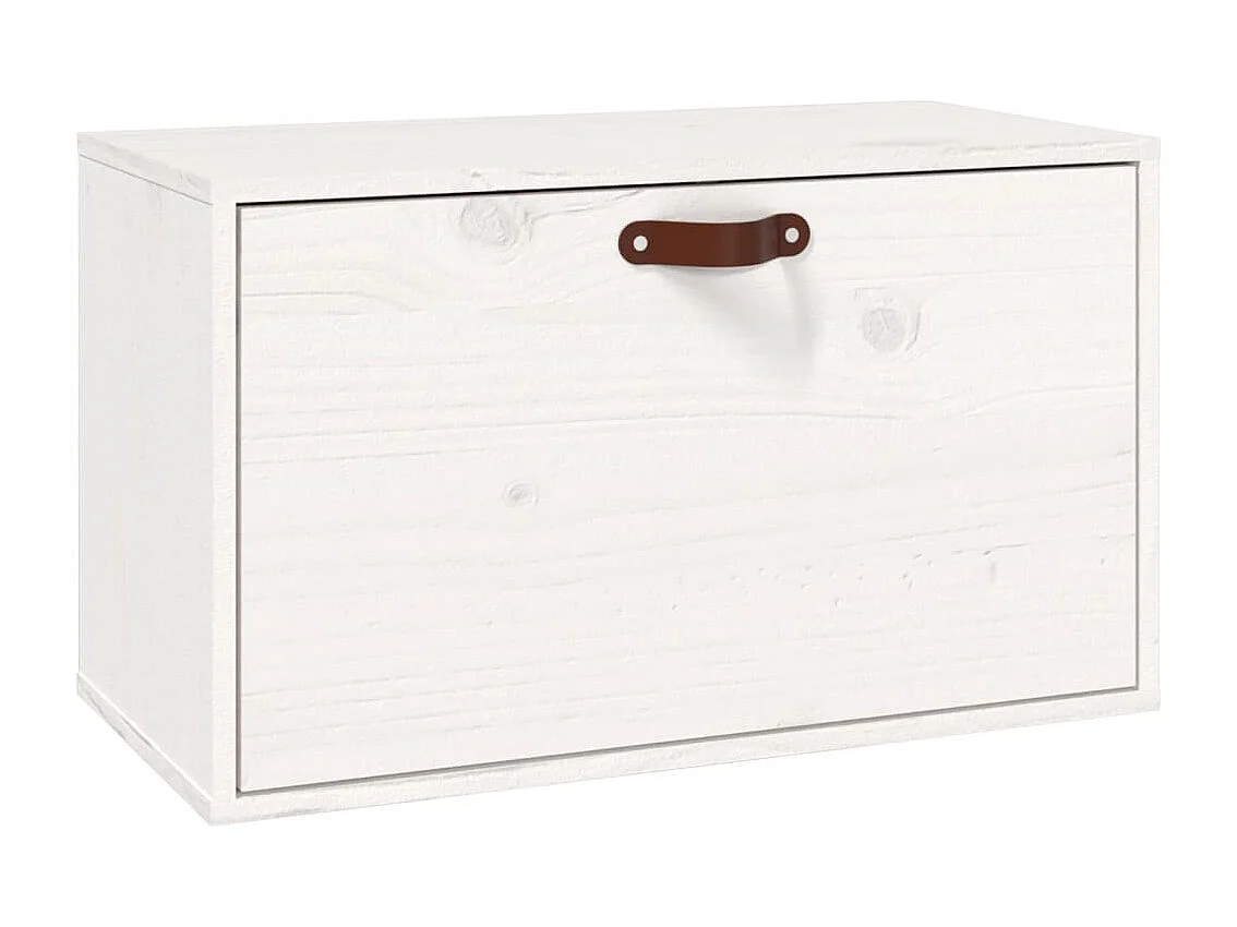 Armoire murale Blanc 60x30x35 cm Bois de pin massif