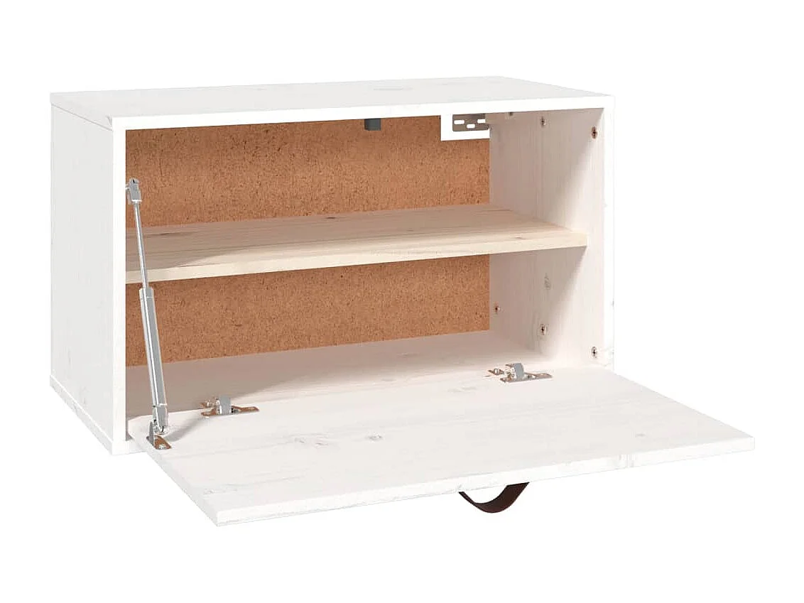 Armoire murale Blanc 60x30x35 cm Bois de pin massif