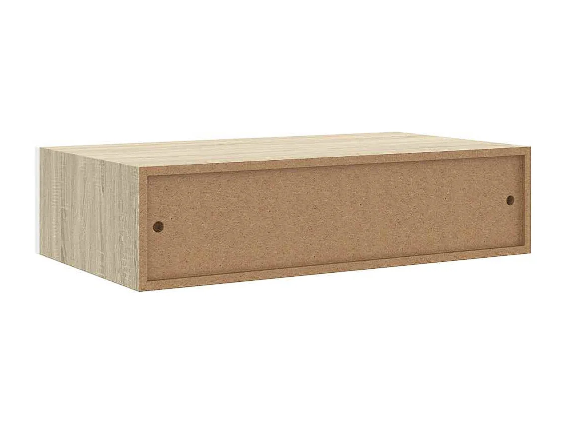 Wandregale mit Schubladen 2 Stk. Eichen-Optik Weiß 40x23,5x10cm
