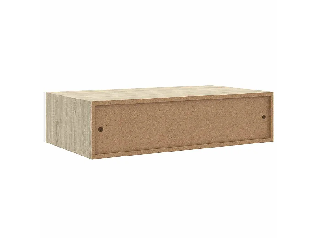 Wandregale mit Schubladen 2 Stk. Eichen-Optik Weiß 40x23,5x10cm