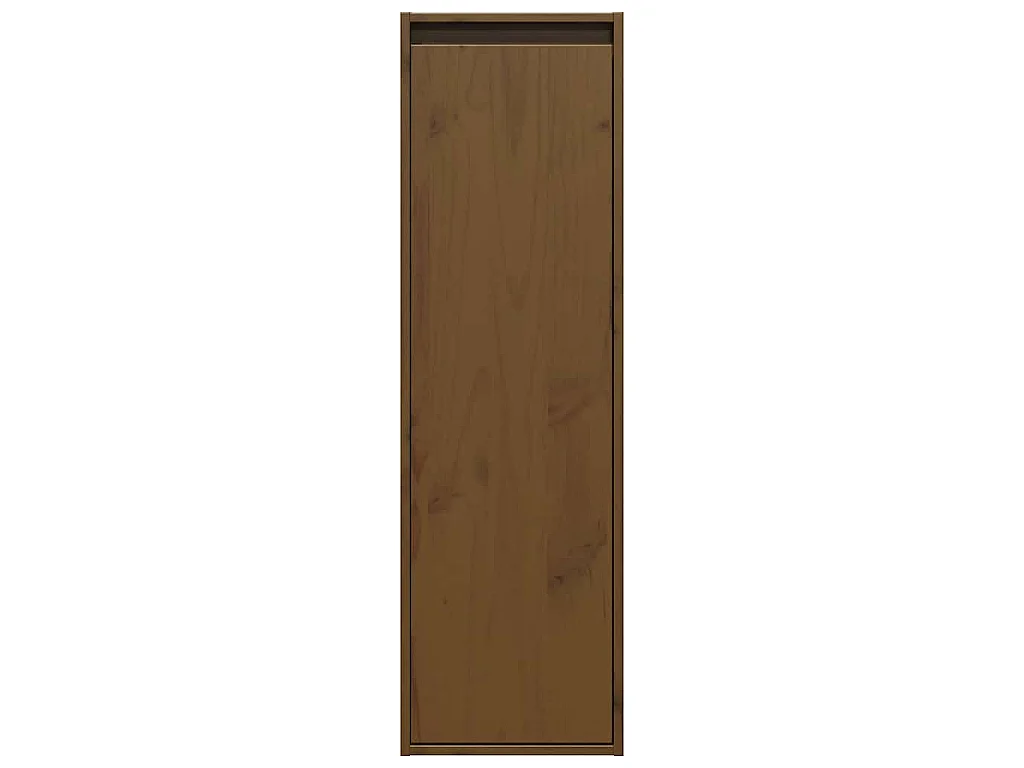 Wandkasten 2 st 30x30x100 cm massief grenenhout honingbruin