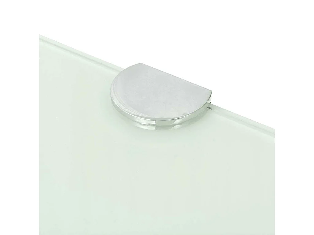 Étagère de coin avec supports chromés Verre Blanc 45 x 45 cm