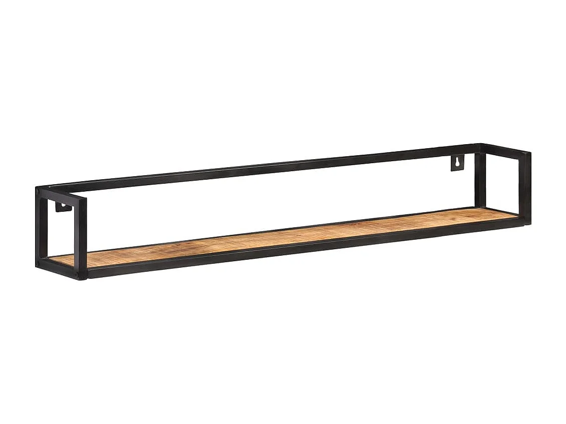 Prateleiras de parede 2 pcs 120 cm madeira de mangueira áspera