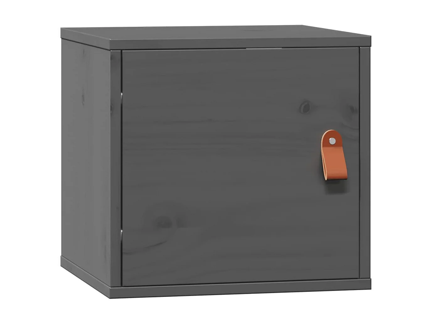 Wandschränke 2 Stk. Grau 31,5x30x30 cm Massivholz Kiefer