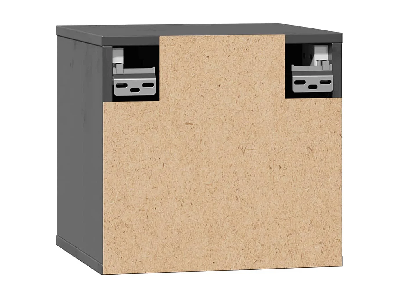 Wandschränke 2 Stk. Grau 31,5x30x30 cm Massivholz Kiefer