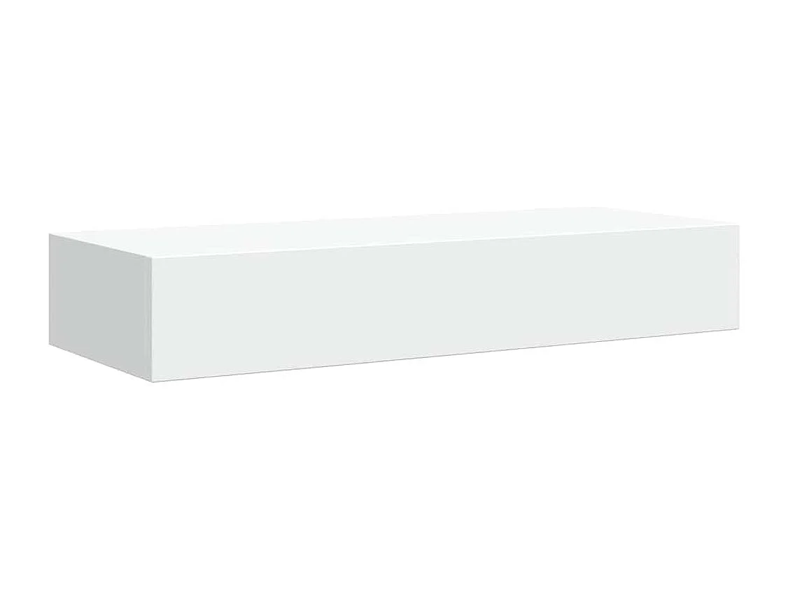 Wandschappen 2 st met lade 60x23,5x10 cm MDF wit