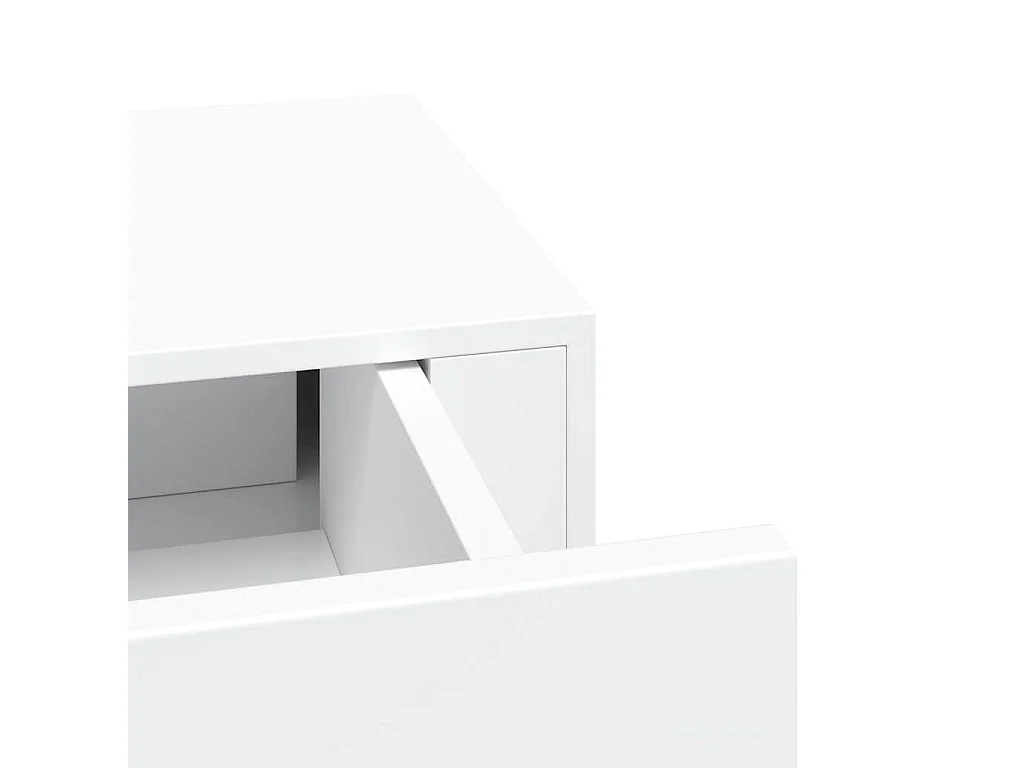 Scaffali con Cassetti da Parete 2 pz Bianchi 60x23,5x10 cm MDF