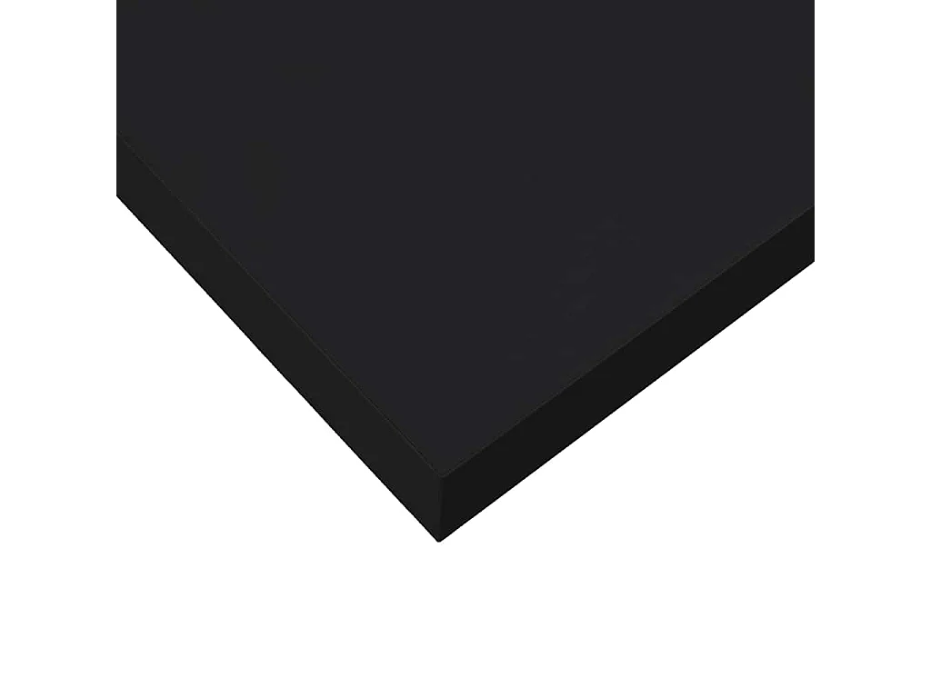 Étagère murale flottante Noir brillant 80x23,5x3,8 cm MDF