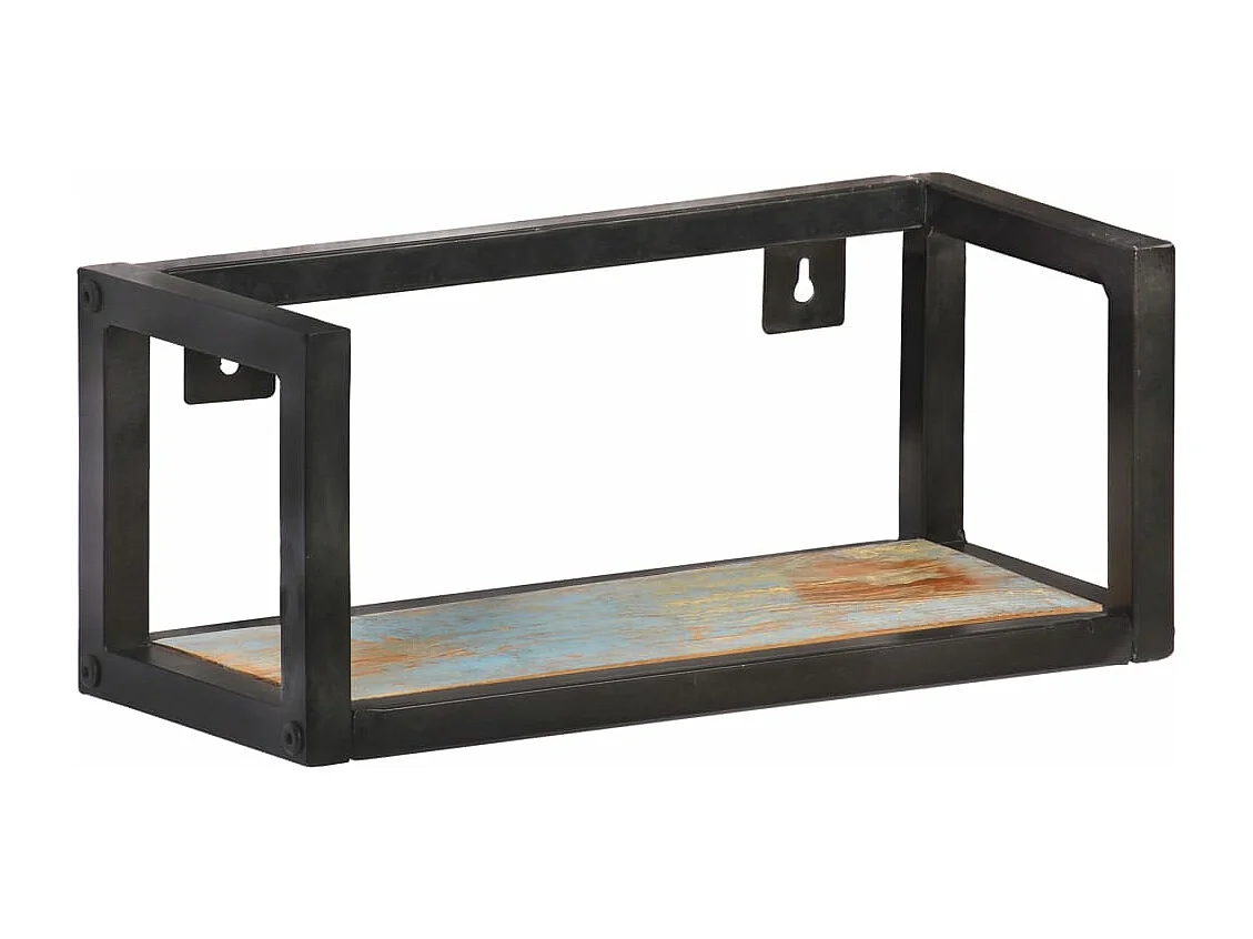 Wandschappen 2 st 40 cm massief gerecycled hout