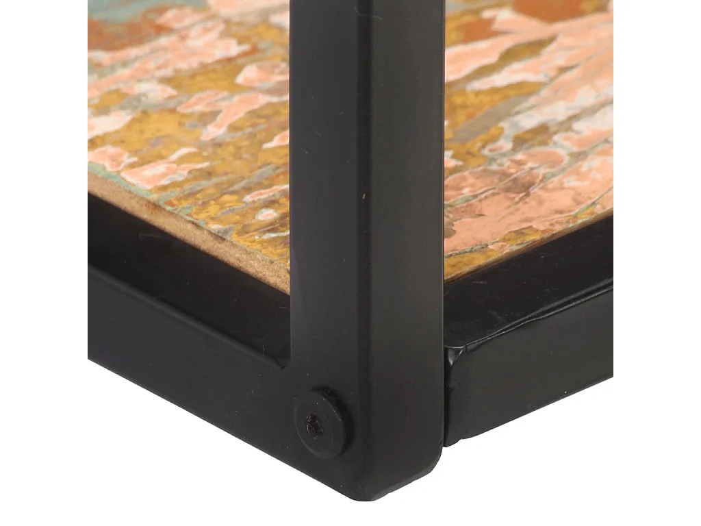 Wandschappen 2 st 40 cm massief gerecycled hout