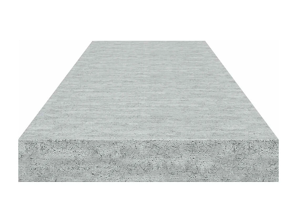 Scaffali a Parete 2 pz Grigio Cemento 80x23,5x3,8 cm in MDF