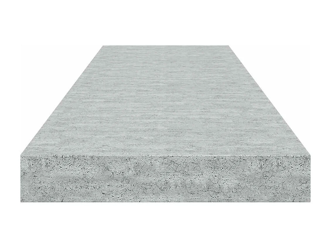 Étagères murales flottantes 2 pcs gris béton 80x23,5x3,8 cm MDF