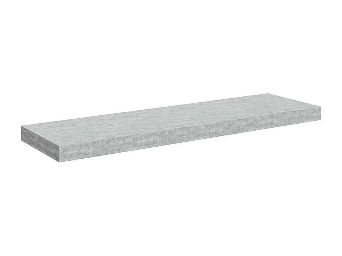 Scaffali a Parete 2 pz Grigio Cemento 80x23,5x3,8 cm in MDF