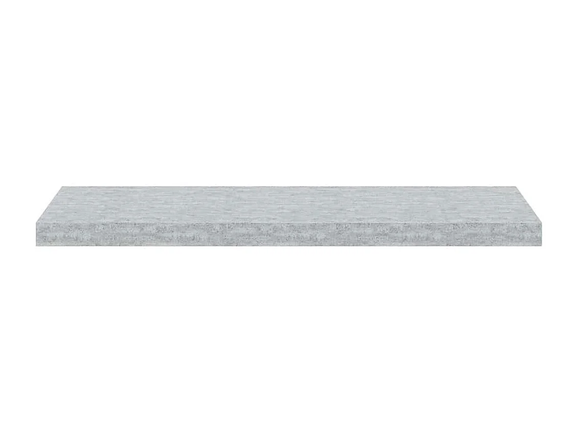 Scaffali a Parete 2 pz Grigio Cemento 80x23,5x3,8 cm in MDF