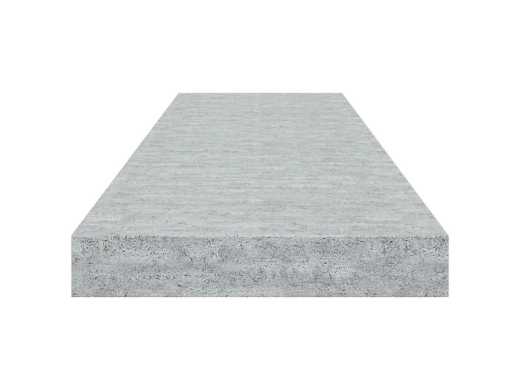 Wandschappen zwevend 2 st 80x23,5x3,8 cm MDF betongrijs