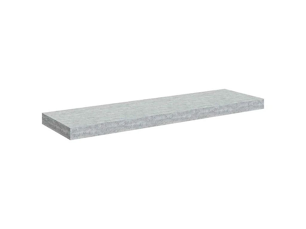 Wandschappen zwevend 2 st 80x23,5x3,8 cm MDF betongrijs
