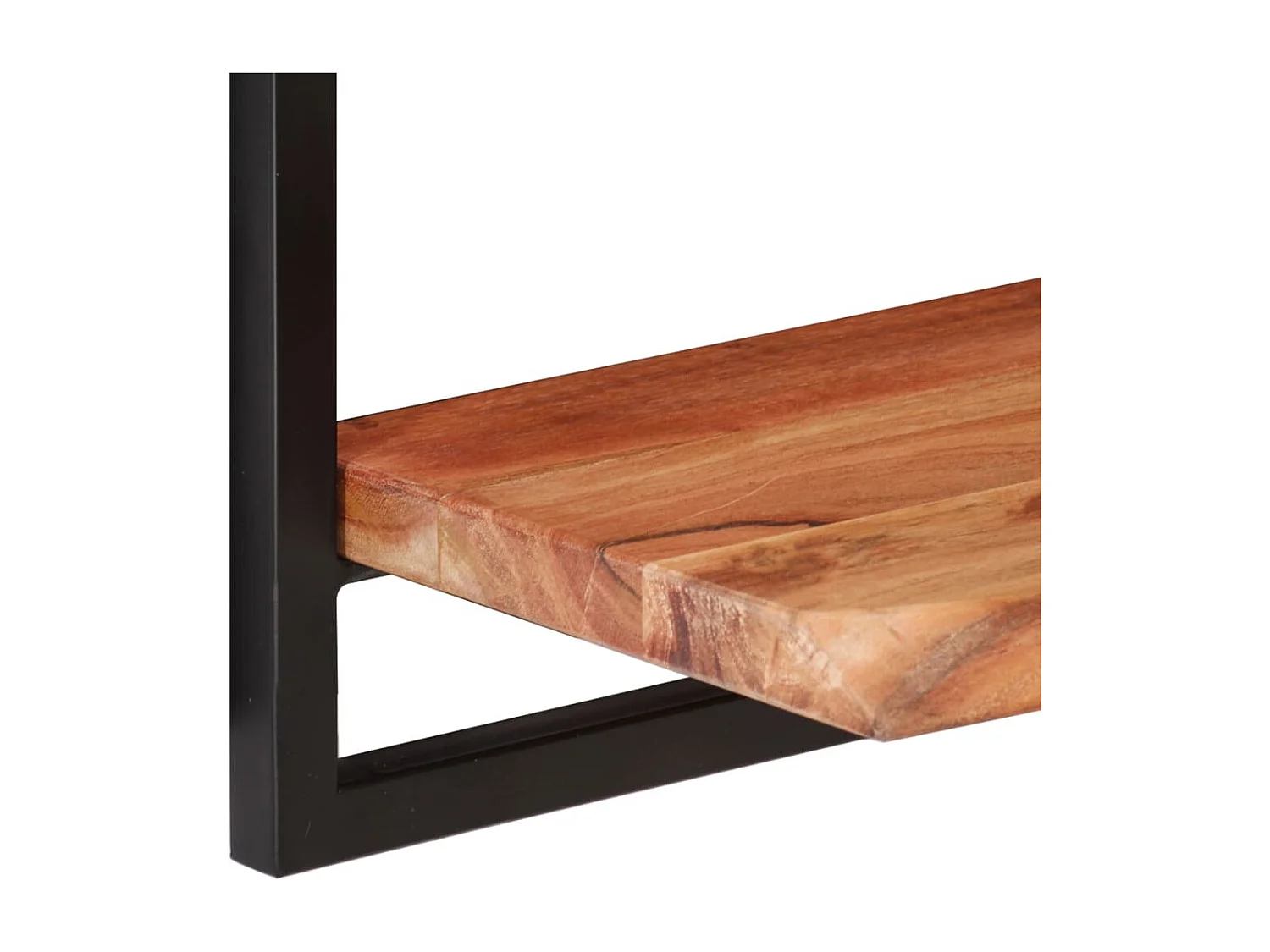 Wandschappen 2 st 100x24x35 cm massief acaciahout en staal