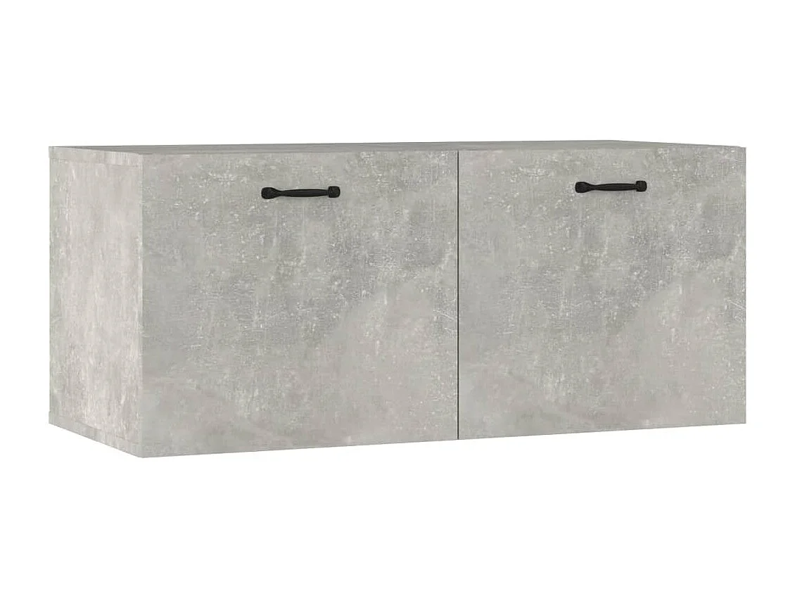 Armoire murale gris béton 80x36,5x35 cm bois d'ingénierie