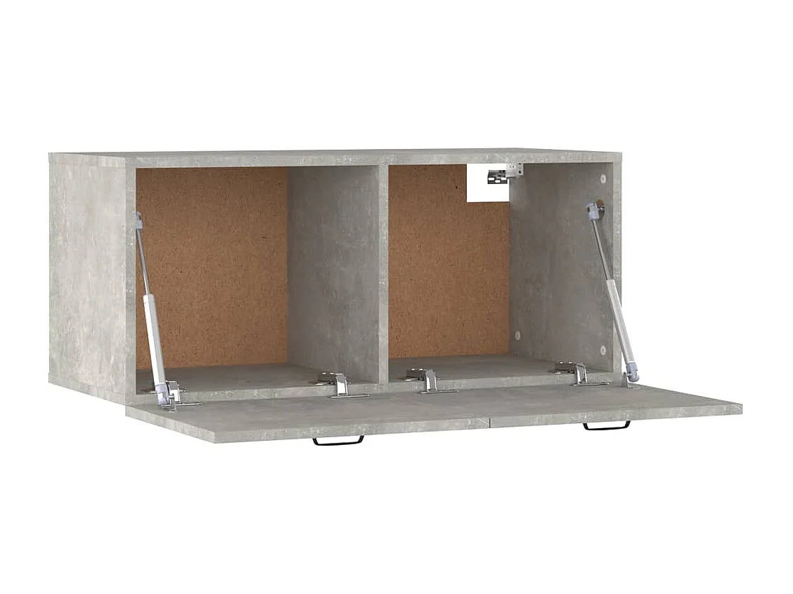 Armoire murale gris béton 80x36,5x35 cm bois d'ingénierie