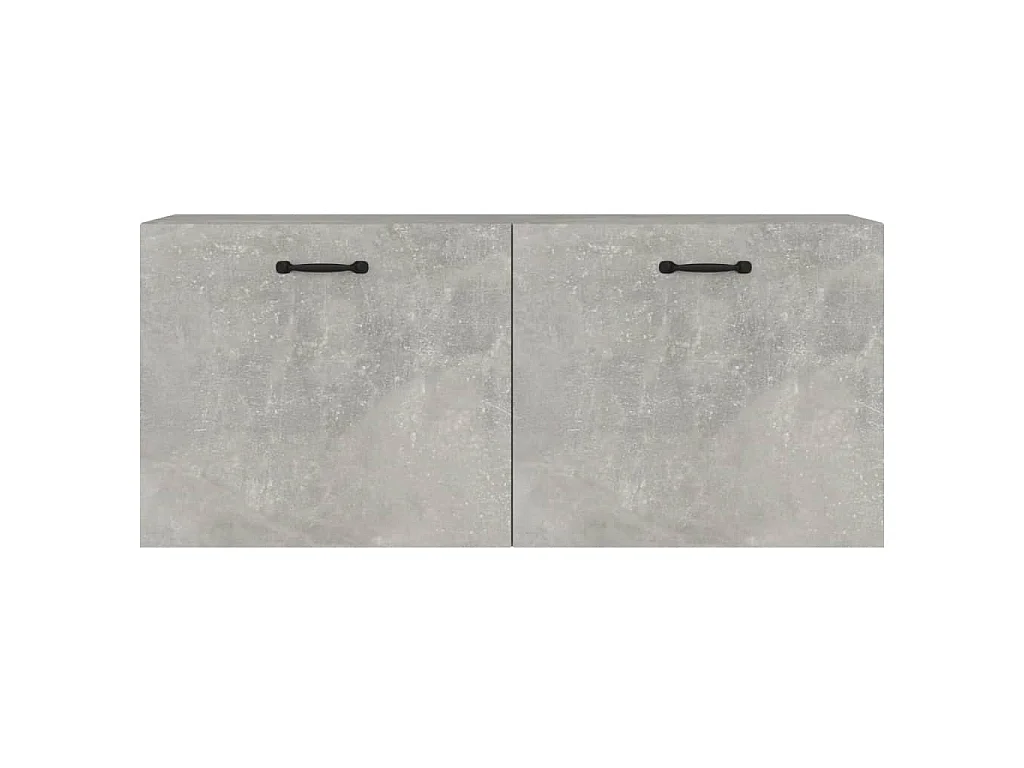 Mobile a Parete Grigio Cemento 80x36,5x35 cm Legno Multistrato