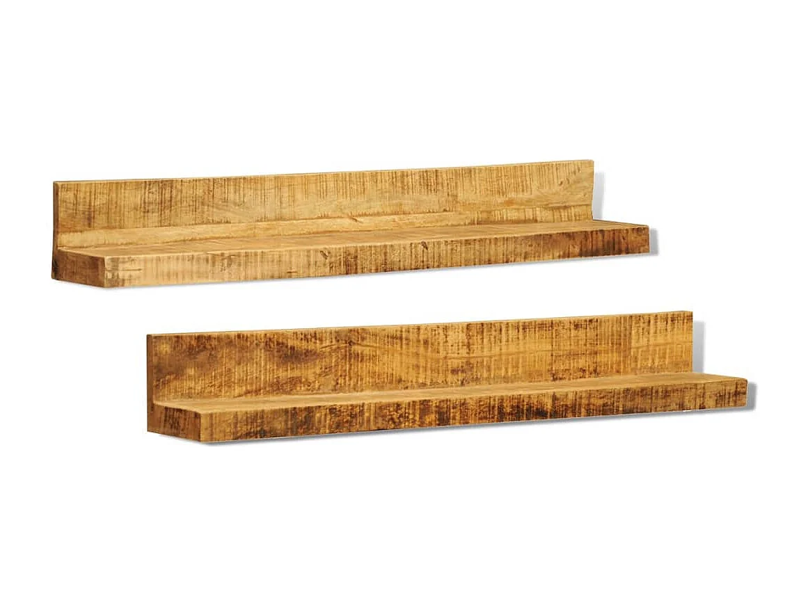 Wandschappen 2 st massief hout