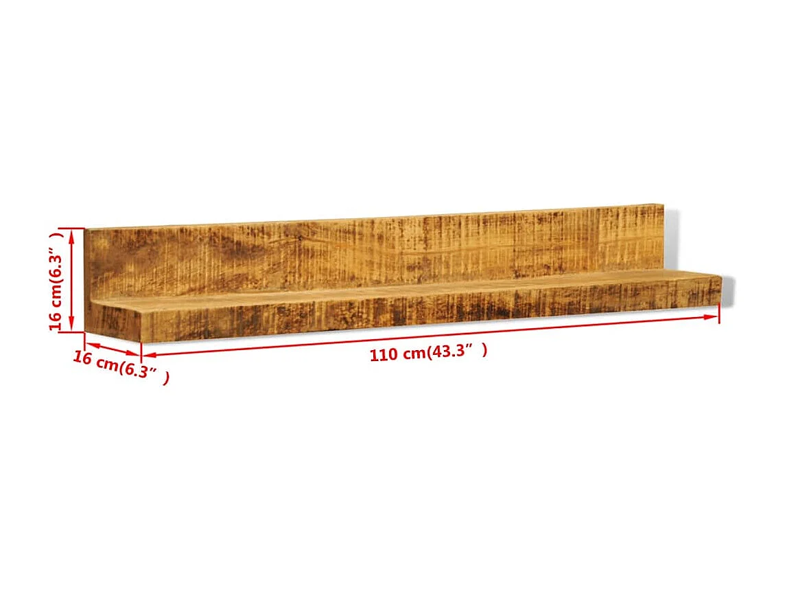 Wandschappen 2 st massief hout
