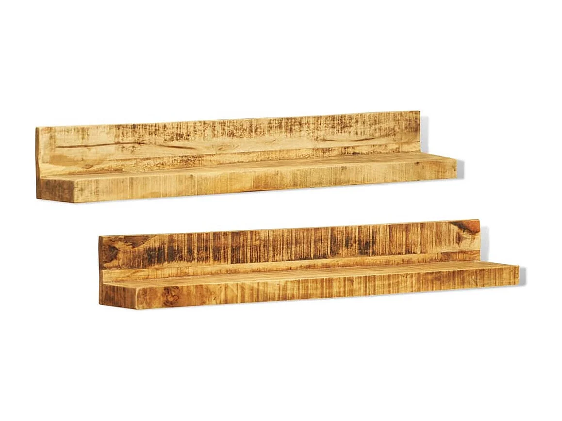 Wandschappen 2 st massief hout