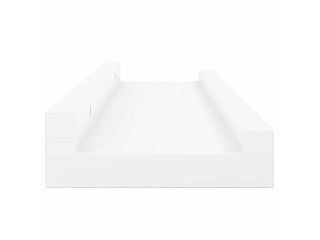 Fotoplanken 2 st 60x9x3 cm MDF wit