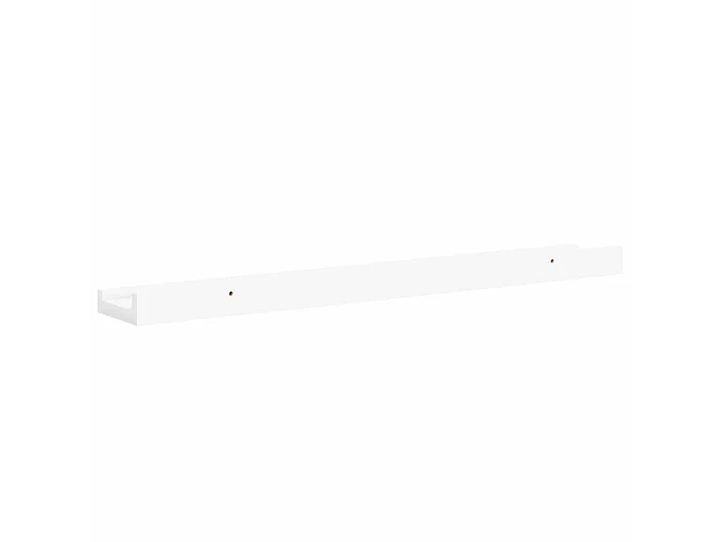 Étagères à rebord pour cadre photo 2 pcs Blanc 60x9x3 cm MDF
