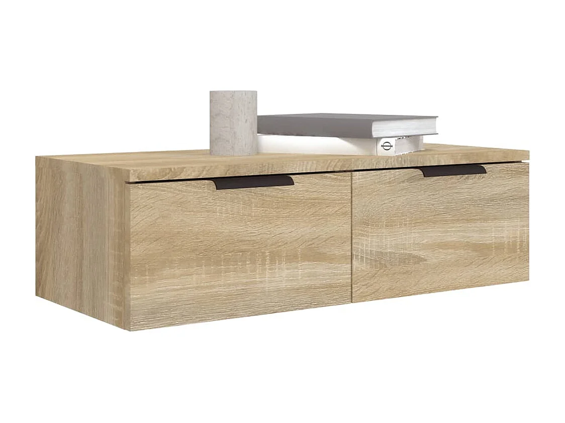 Armoires murales 2pcs Chêne sonoma 68x30x20cm Bois d'ingénierie