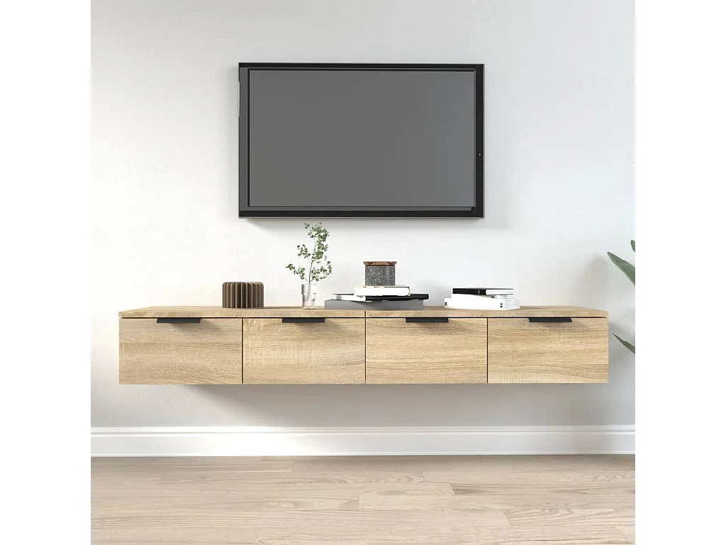 Mobili Pensili 2 pz Rovere Sonoma 68x30x20 cm Legno Multistrato