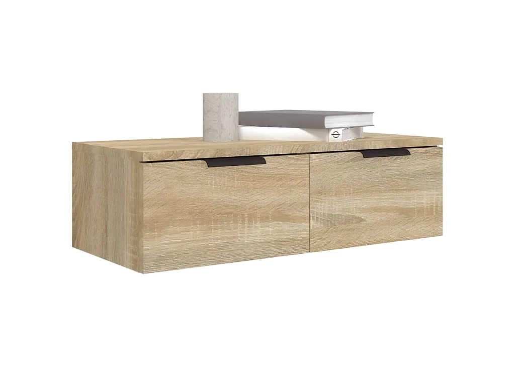 Mobili Pensili 2 pz Rovere Sonoma 68x30x20 cm Legno Multistrato