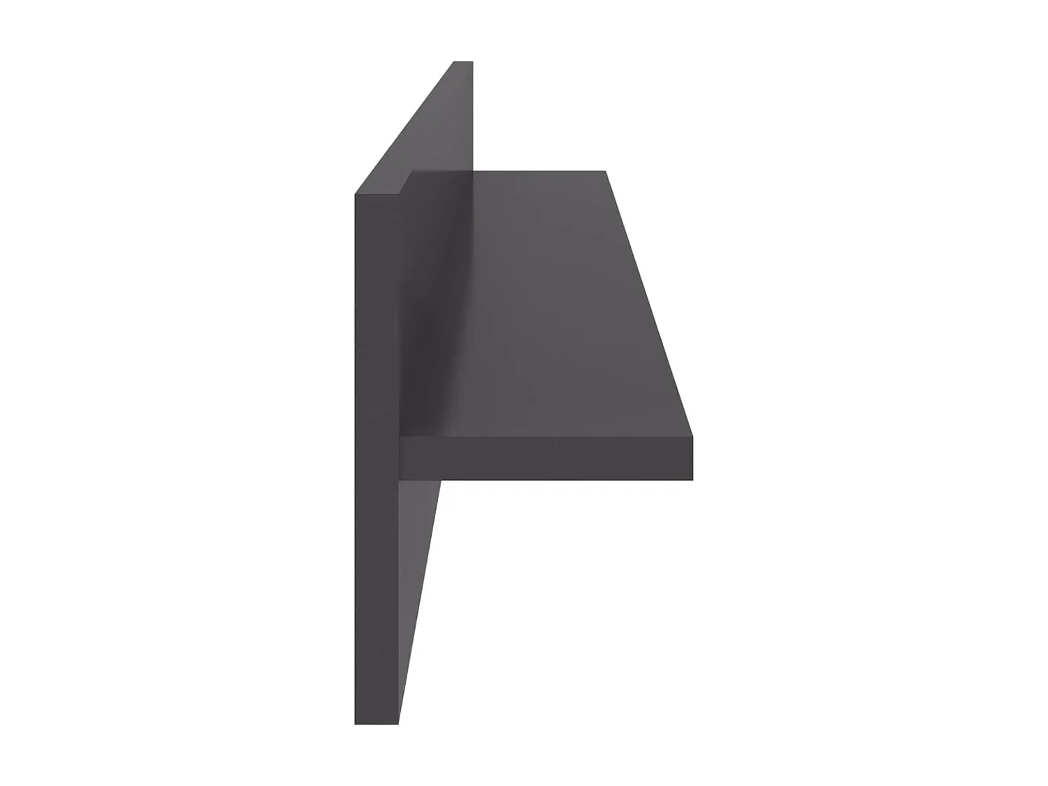 Étagères murales 4 pcs gris brillant bois d'ingénierie