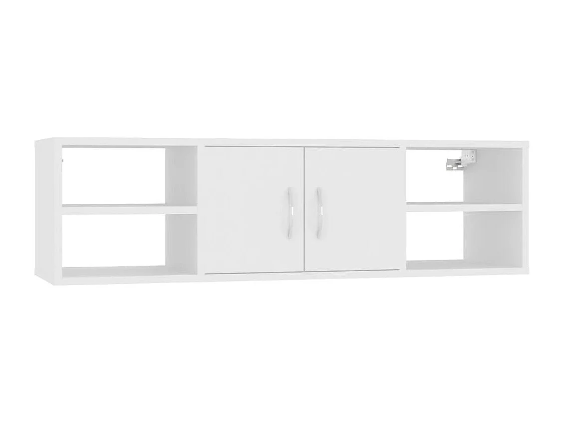 Scaffale a Parete Bianco 102x30x29 cm in Legno Multistrato