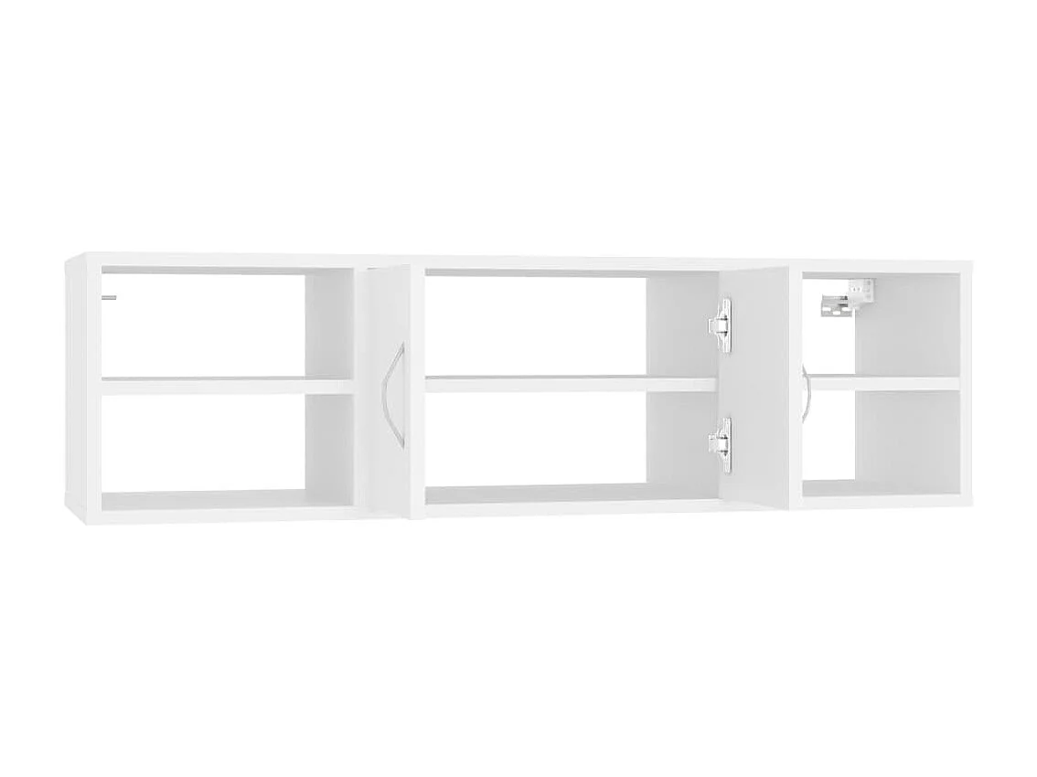 Scaffale a Parete Bianco 102x30x29 cm in Legno Multistrato