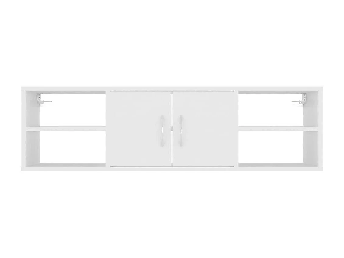Scaffale a Parete Bianco 102x30x29 cm in Legno Multistrato