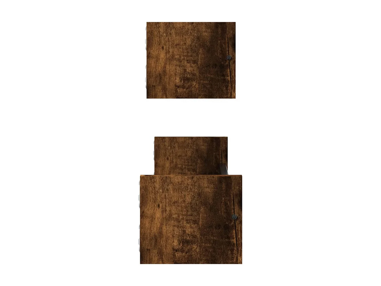 Prateleiras de parede c/ barras 2pcs 60x16x14cm carvalho fumado