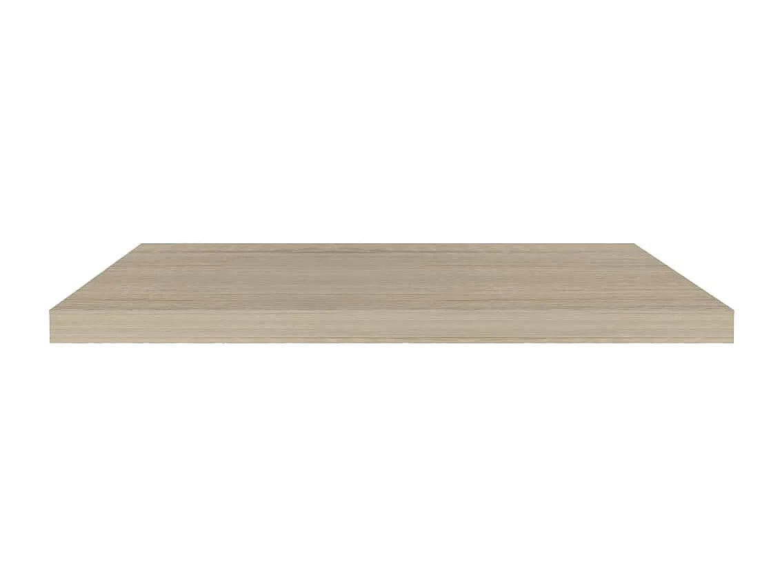Schweberegale 2 Stk. Eiche-Optik 80x23,5x3,8 cm MDF