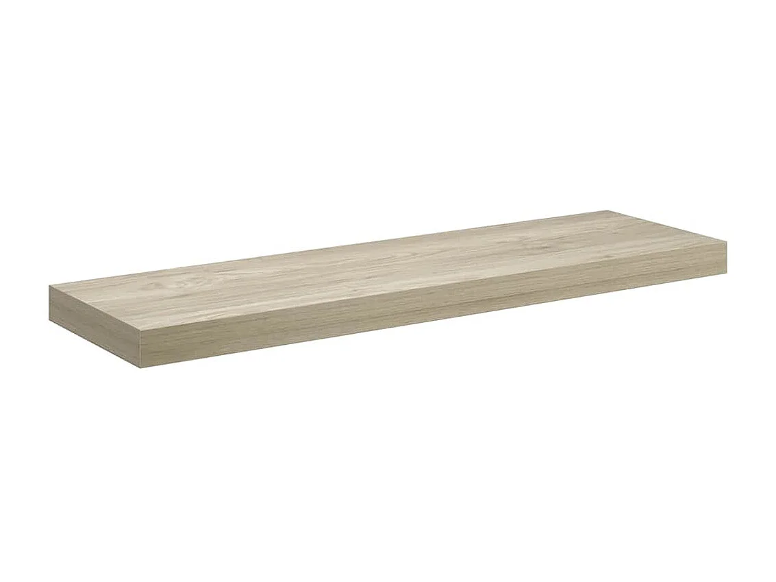 Schweberegale 2 Stk. Eiche-Optik 80x23,5x3,8 cm MDF