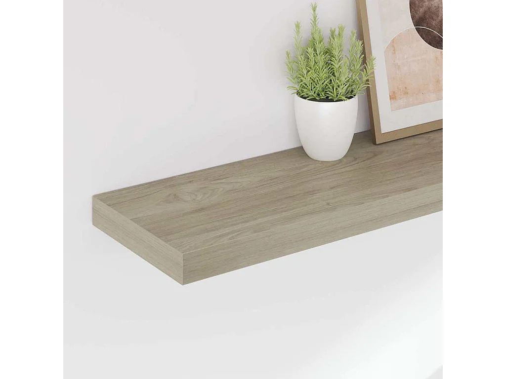 Prateleiras parede suspensas 2 pcs 80x23,5x3,8cm MDF carvalho