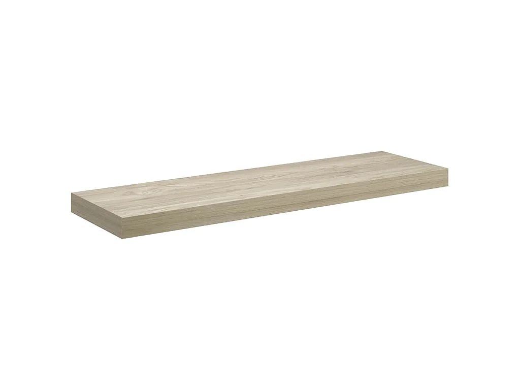 Prateleiras parede suspensas 2 pcs 80x23,5x3,8cm MDF carvalho