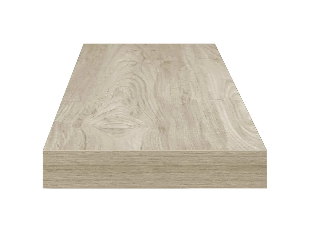 Prateleiras parede suspensas 2 pcs 80x23,5x3,8cm MDF carvalho